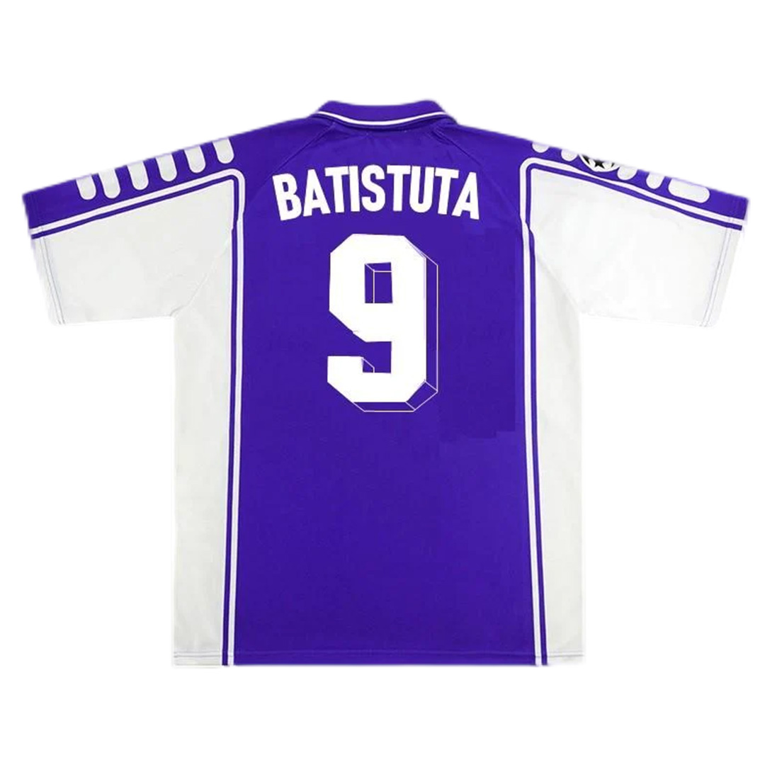 Fiorentina BATISTUTA #9 RUI COSTA #10 Retro Jersey Home 1999/00