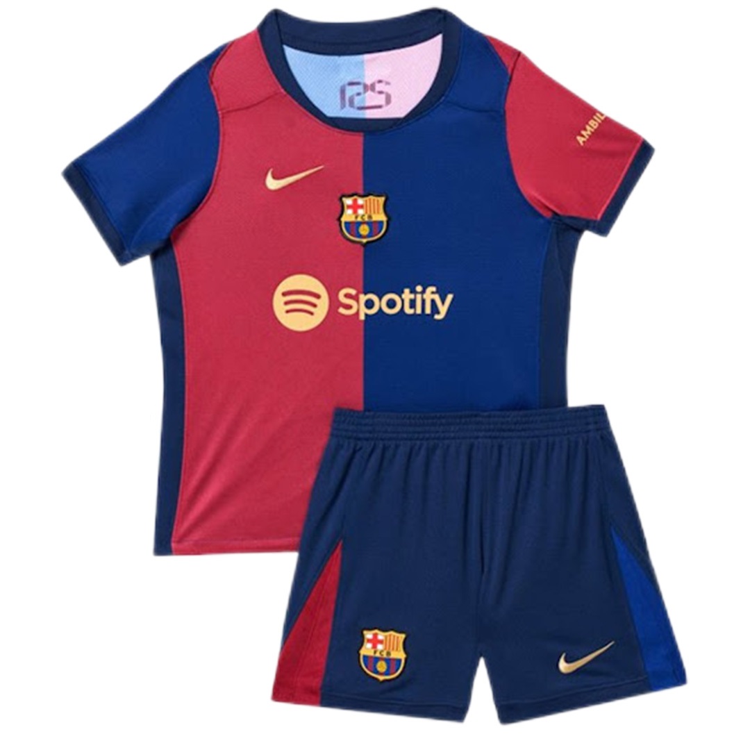Kids Barcelona Home Kit(Jersey+Short) 2024/25