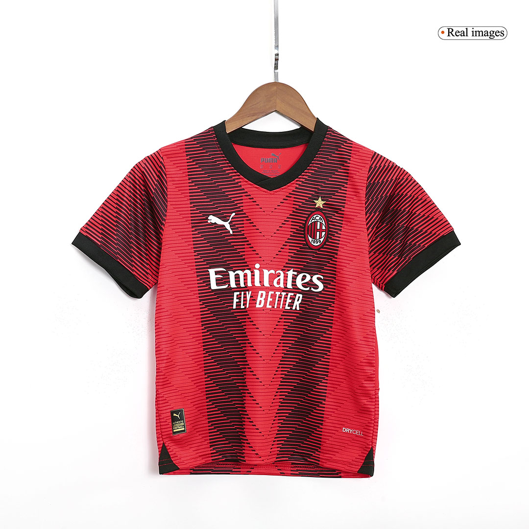 Kids AC Milan Jersey Home Kit 2023/24