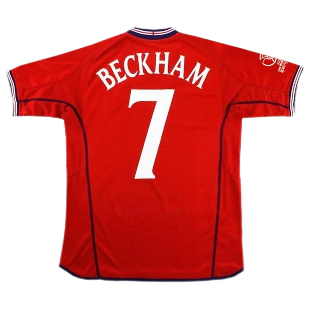 England Beckham #7 Retro Jersey Away Replica World Cup 2002