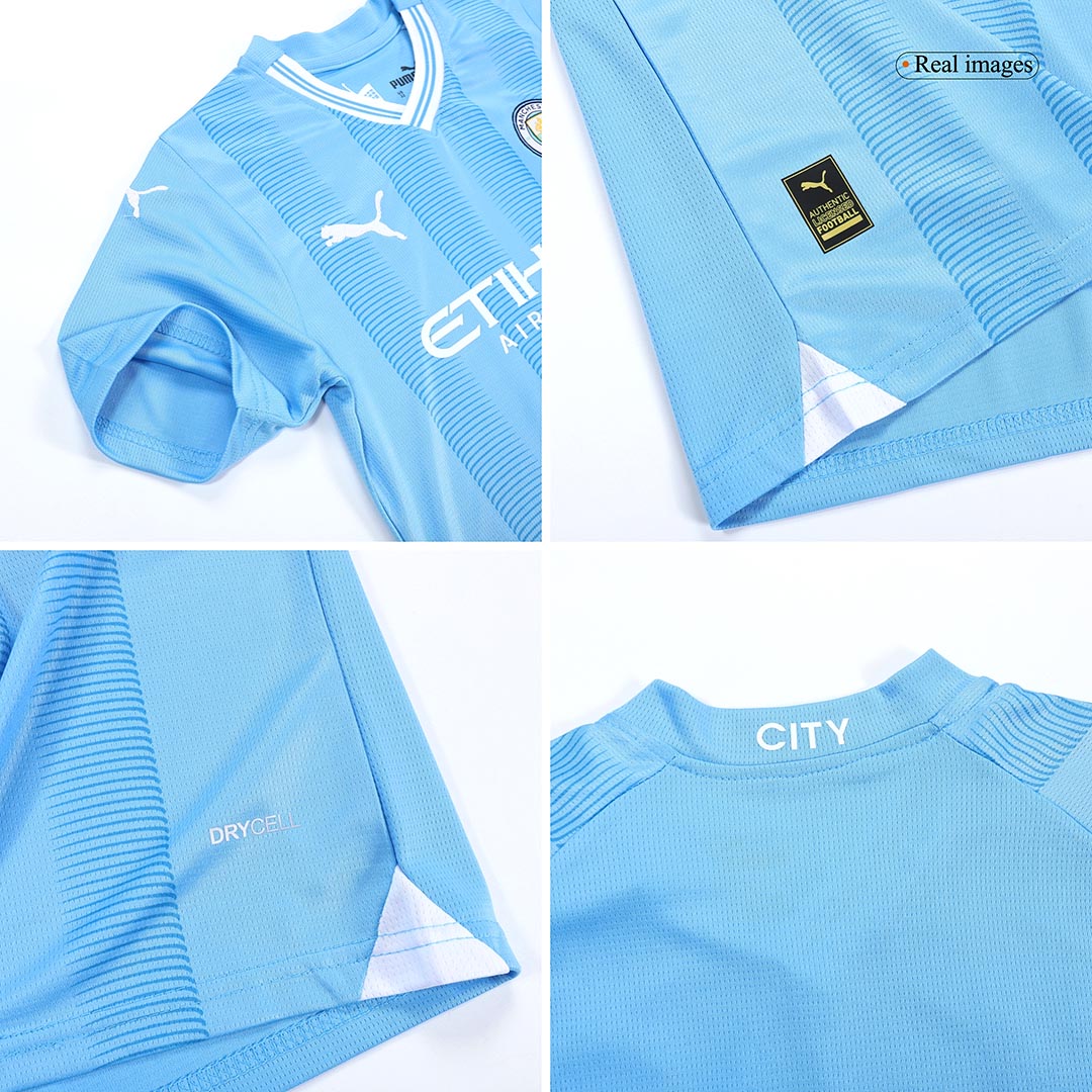 Kids Manchester City Home Kit(Jersey+Short+Socks) 2023/24
