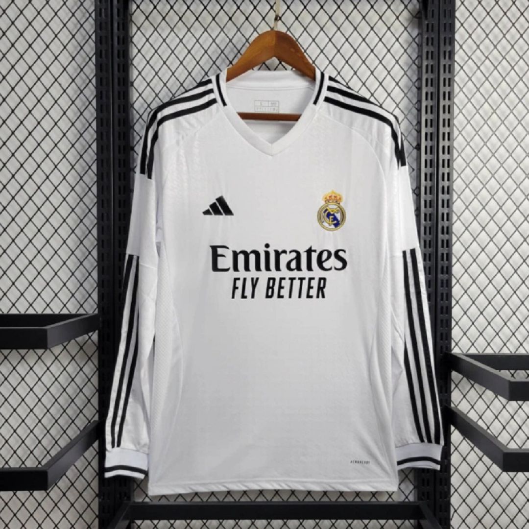 Real Madrid Home Long Sleeve Replica Jersey 2024/25