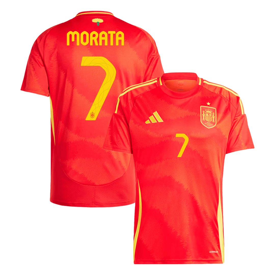 Spain Home Jersey LAMINE YAMAL #19 RODRIGO #16 MORATA #7 Euro 2024