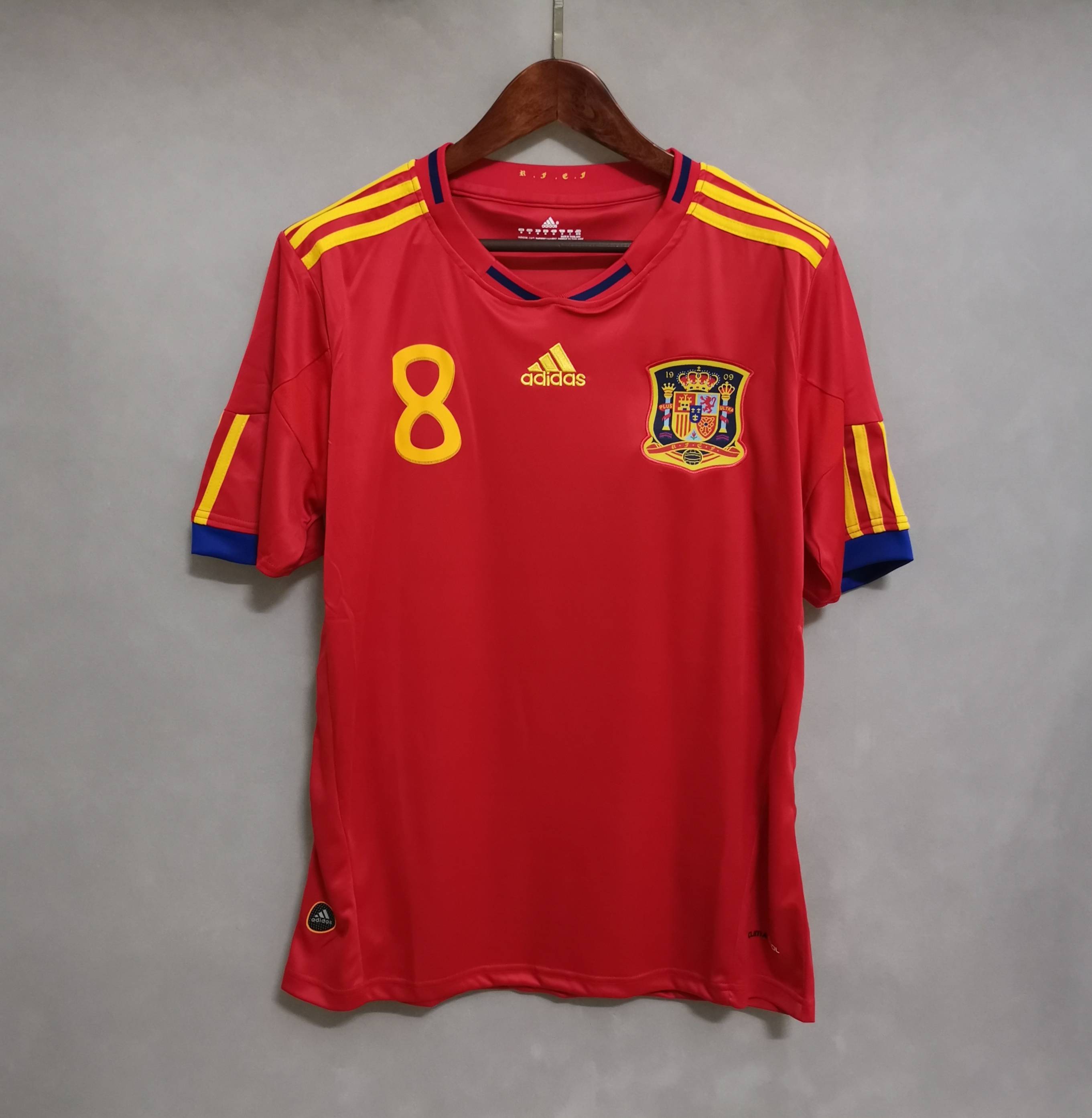 Spain Retro Jersey Home World Cup 2010