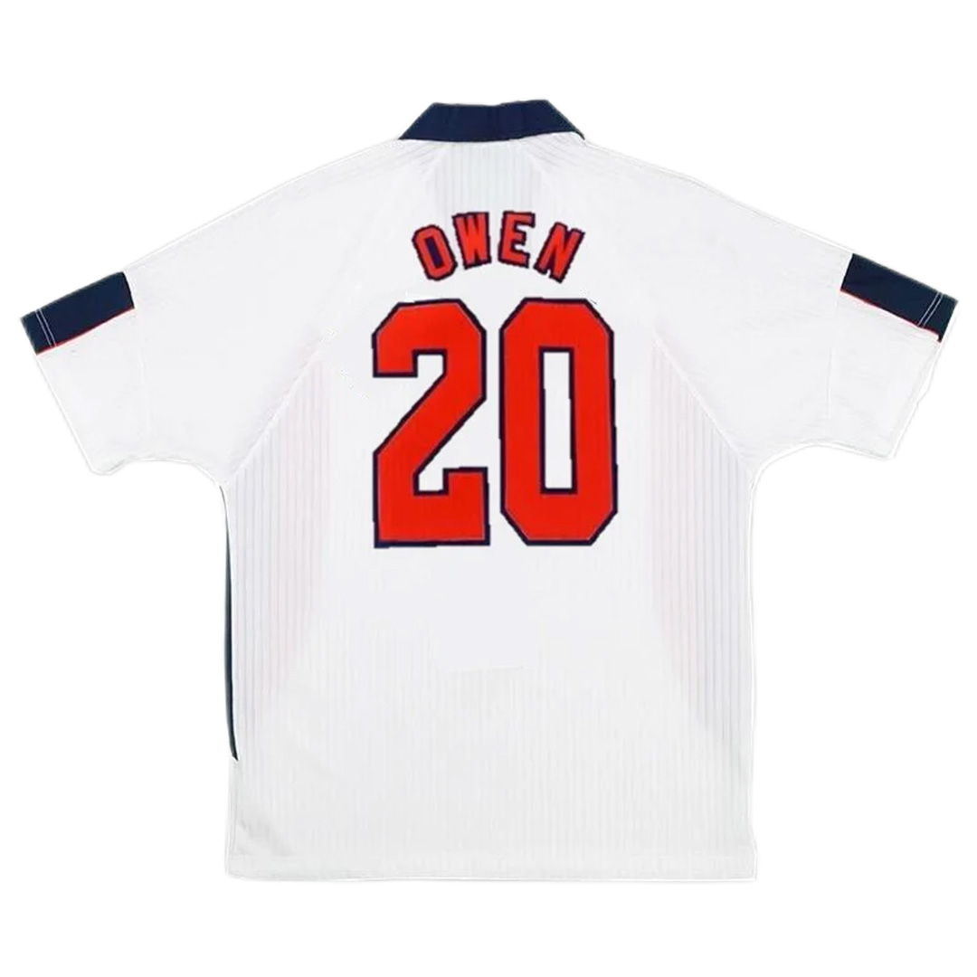 1998 World Cup England Home White Retro Jersey