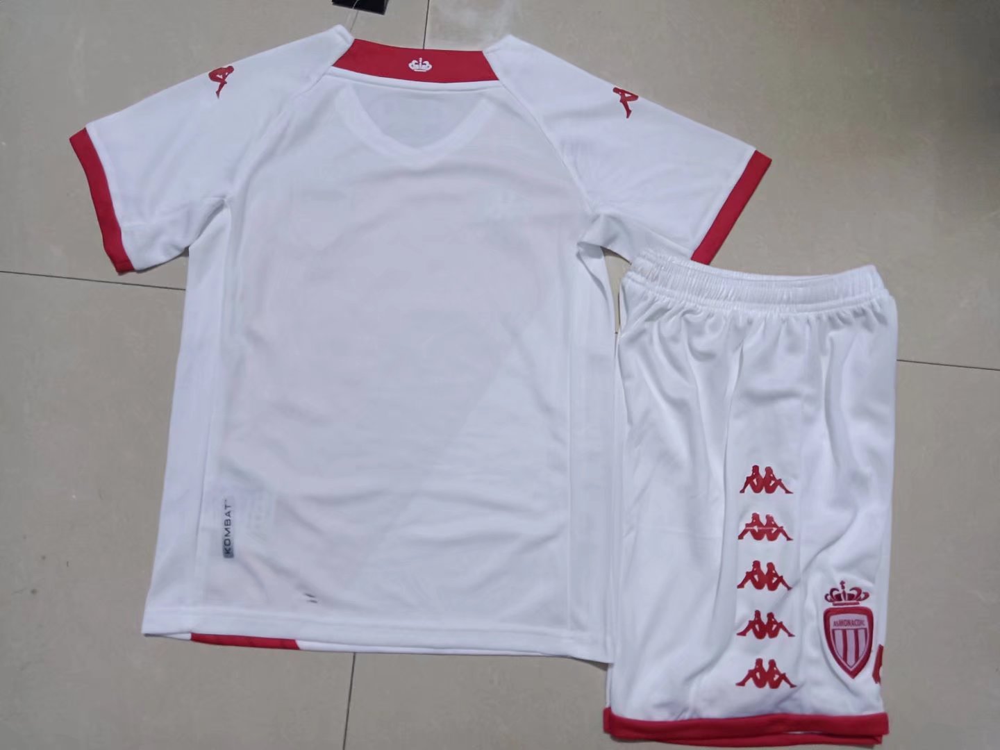 AS Monaco FC Kids Jersey Home Kit(Jersey+Shorts) Replica 2022/23