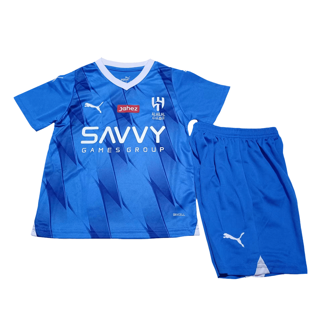 Kids Al Hilal Home Jersey Kit(Jersey+Shorts) 2023/24