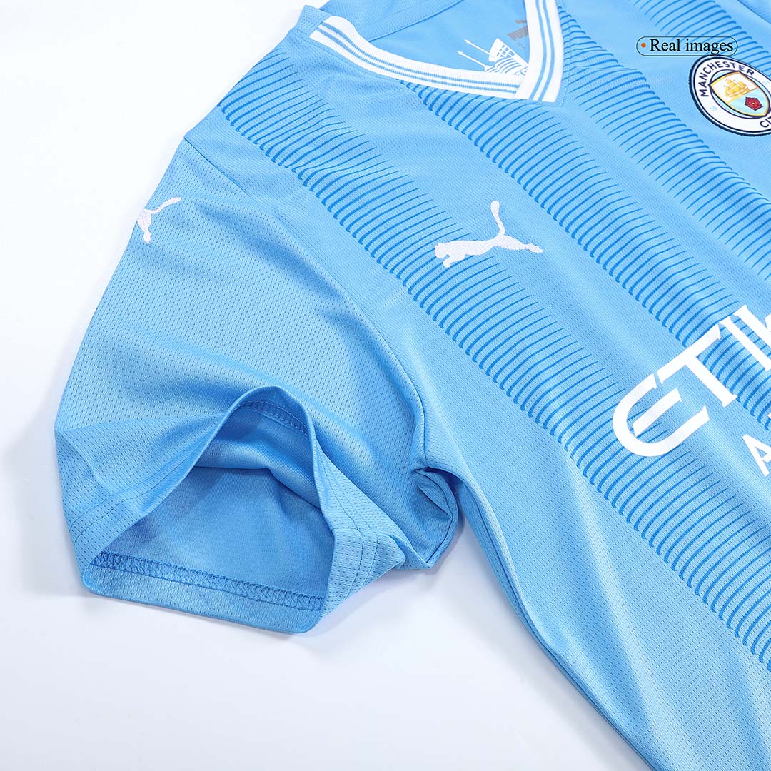 Manchester City Home Jersey Kit(Shirt+Shorts) 2023/24