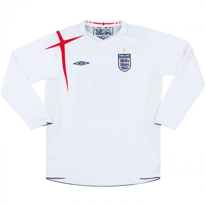 England Retro Jersey Long Sleeve Replica World Cup 2006