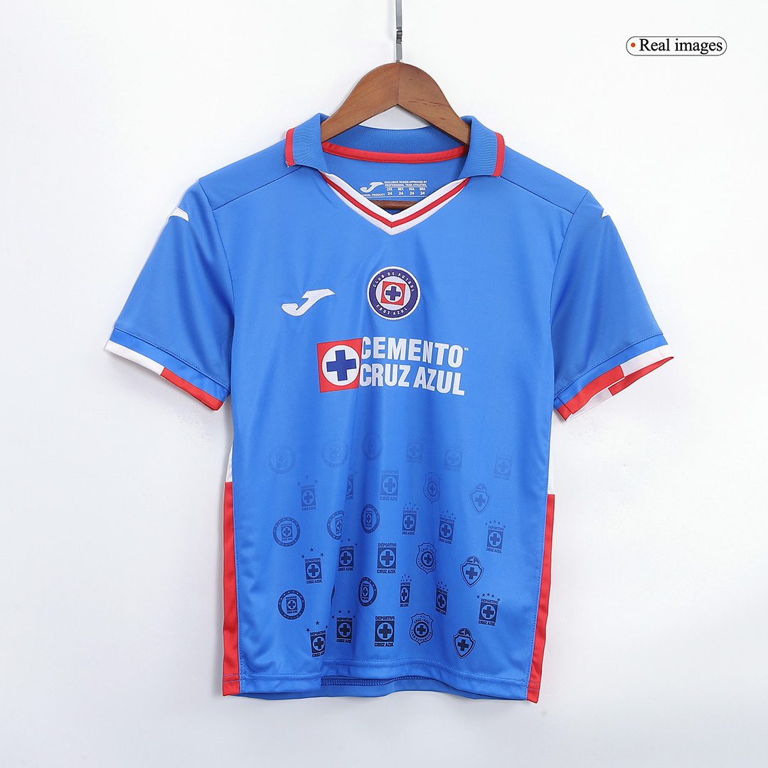 Cruz Azul Kids Soccer Jersey Home Kit(Jersey+Shorts) Replica 2022/23