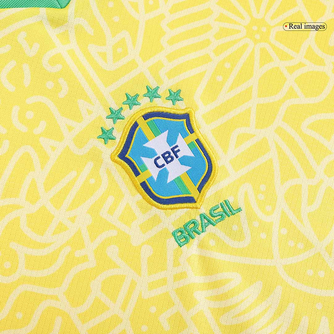 Kids Brazil Home Kit Copa America 2024 Youth Apparels