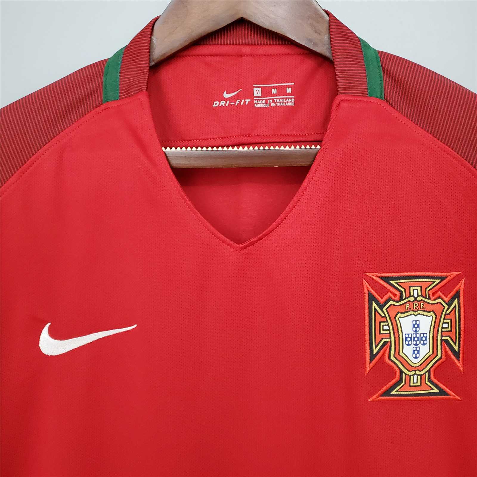 Portugal Retro Jersey Home Euro Cup 2016
