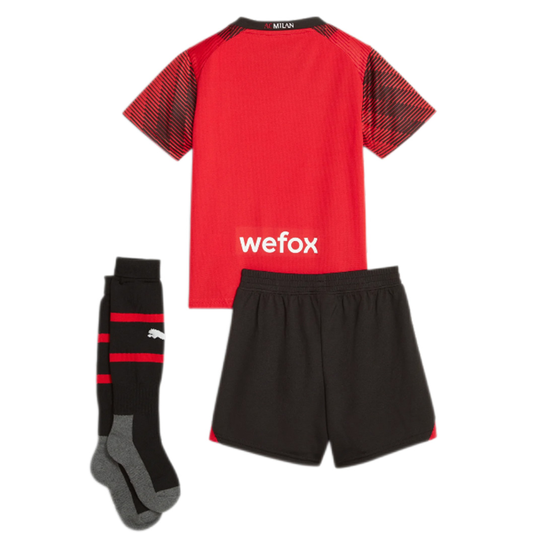 Kids AC Milan Home Whole Kit (Shirt+Short+Socks) 2023/24