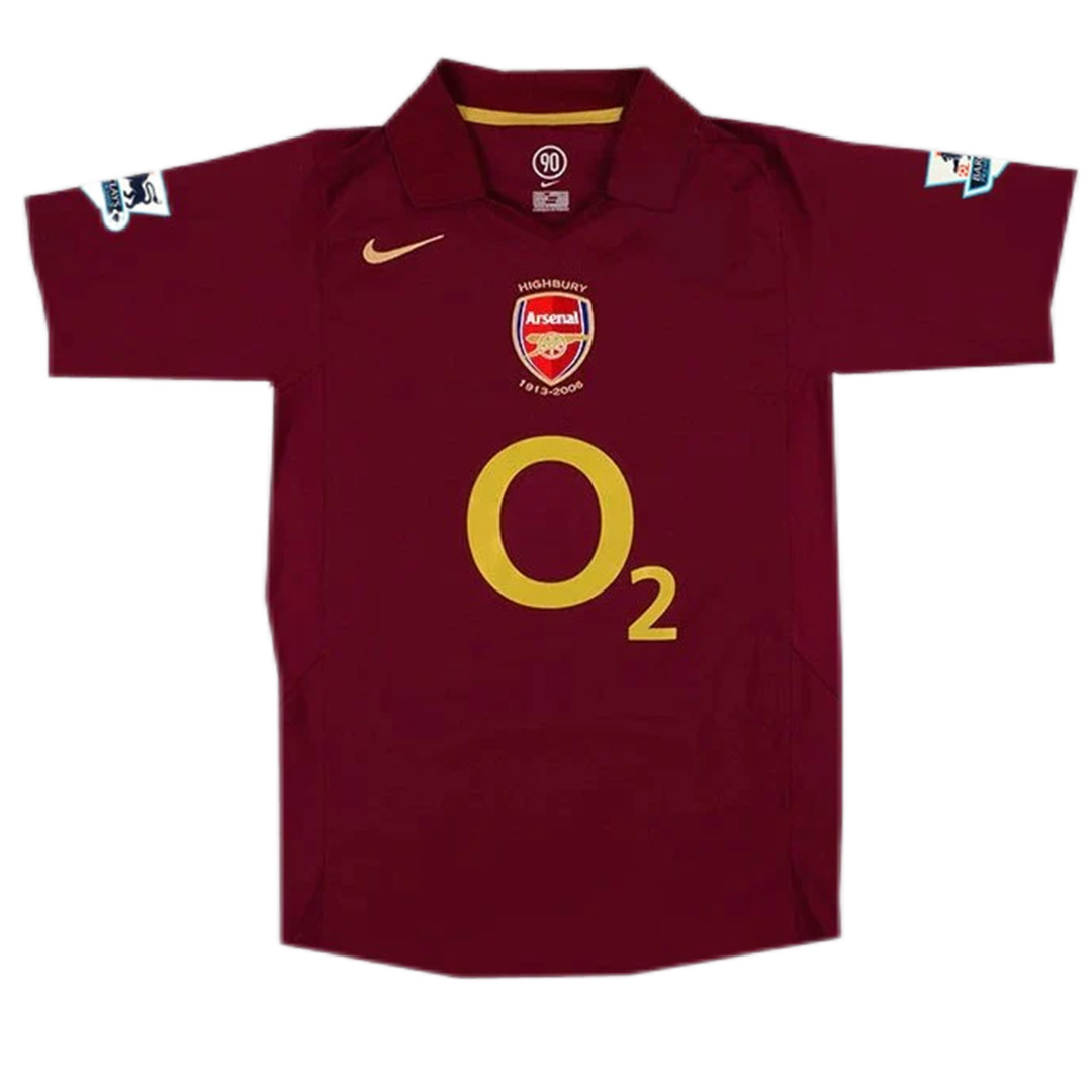 Arsenal Henry #14 Bergkamp #10 Pires #7 FABREGAS #15 Retro Jersey Home 2005/06