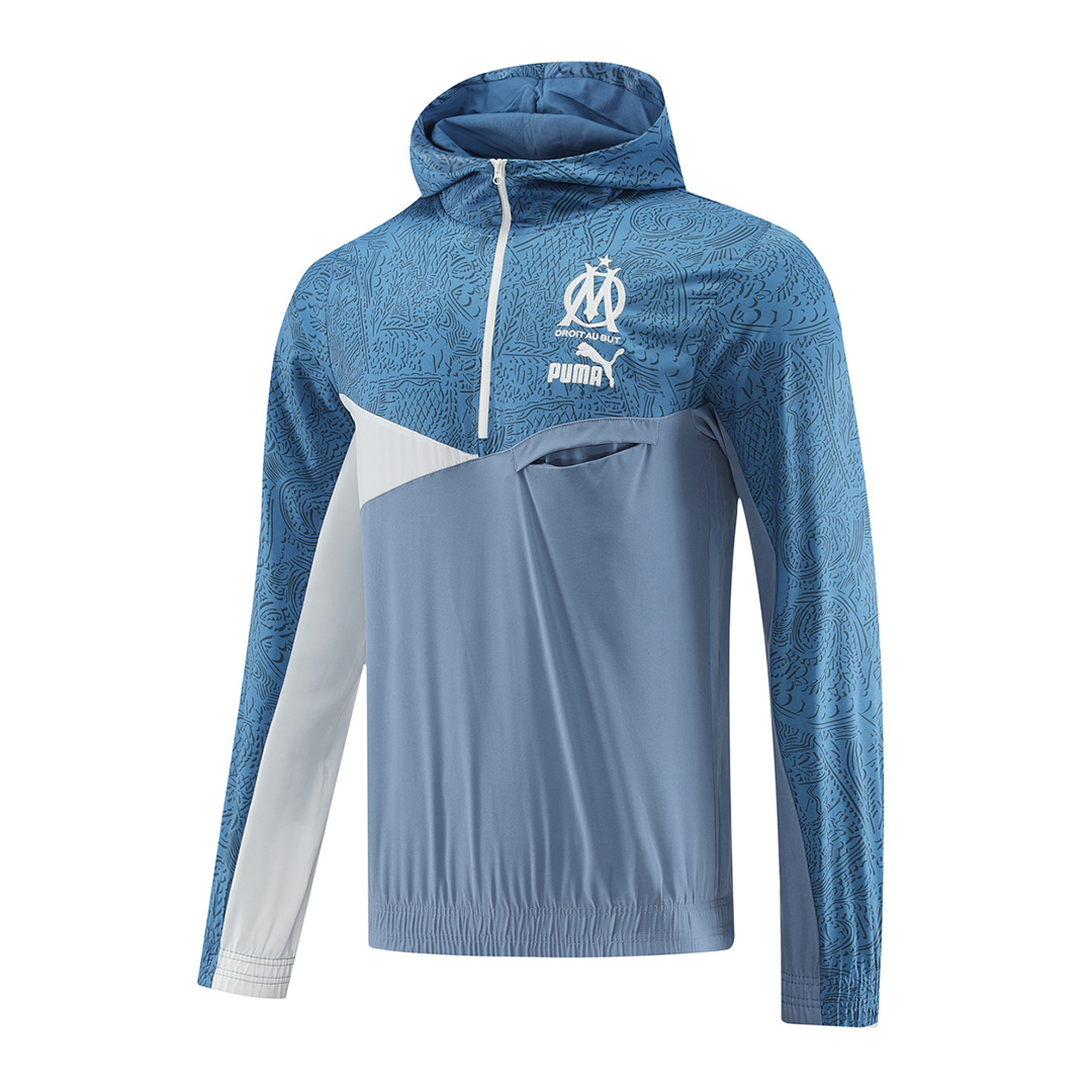 Marseille Hoodie Training Kit (Jacket+Pants) Blue 2023/24