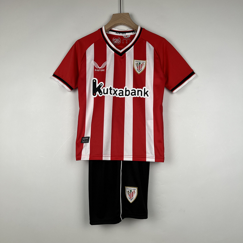 Kids Athletic Club de Bilbao Home Kit Jersey+Shorts 2023/24