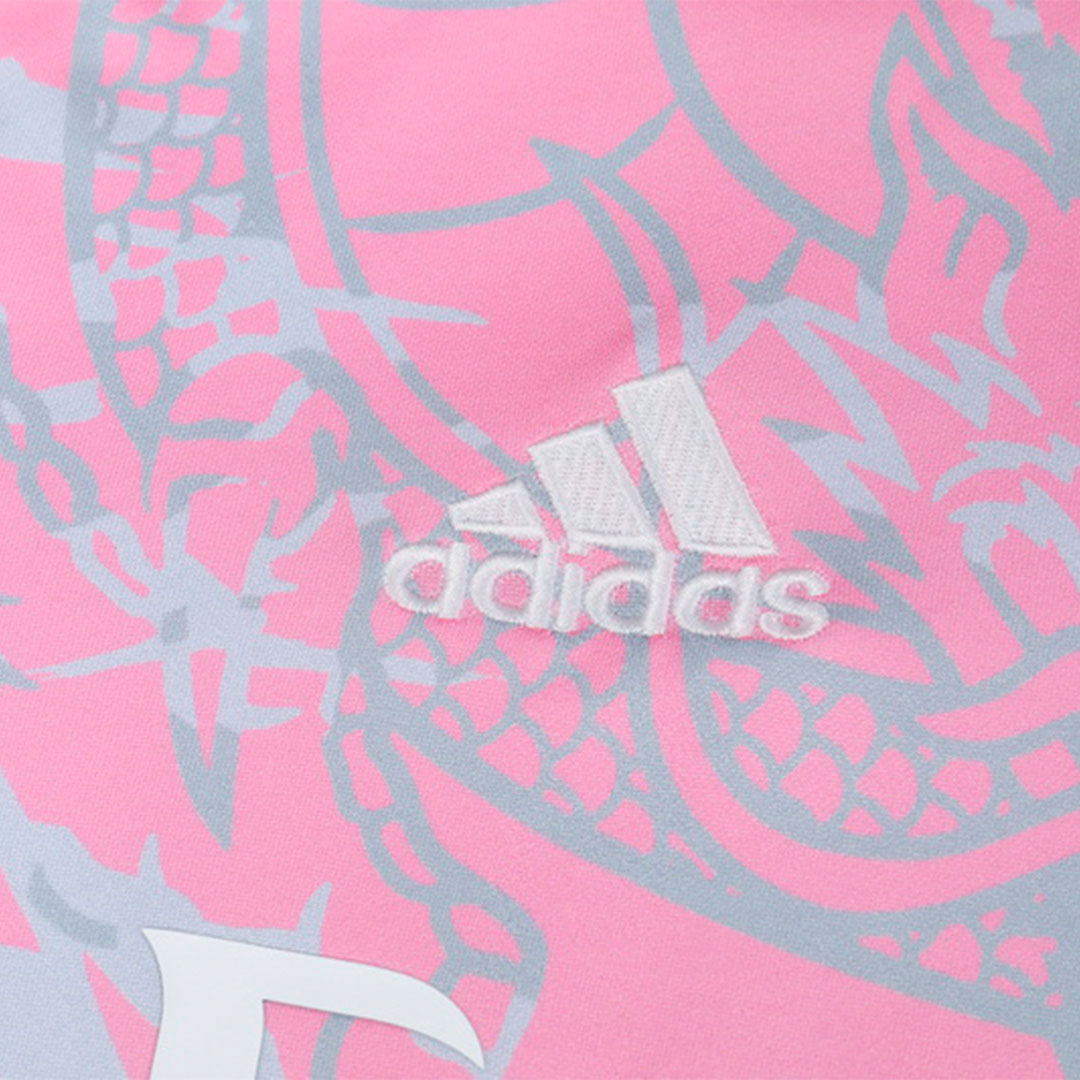 Real Madrid Zipper Sweatshirt Kit(Top+Pants) Pink 2023/24