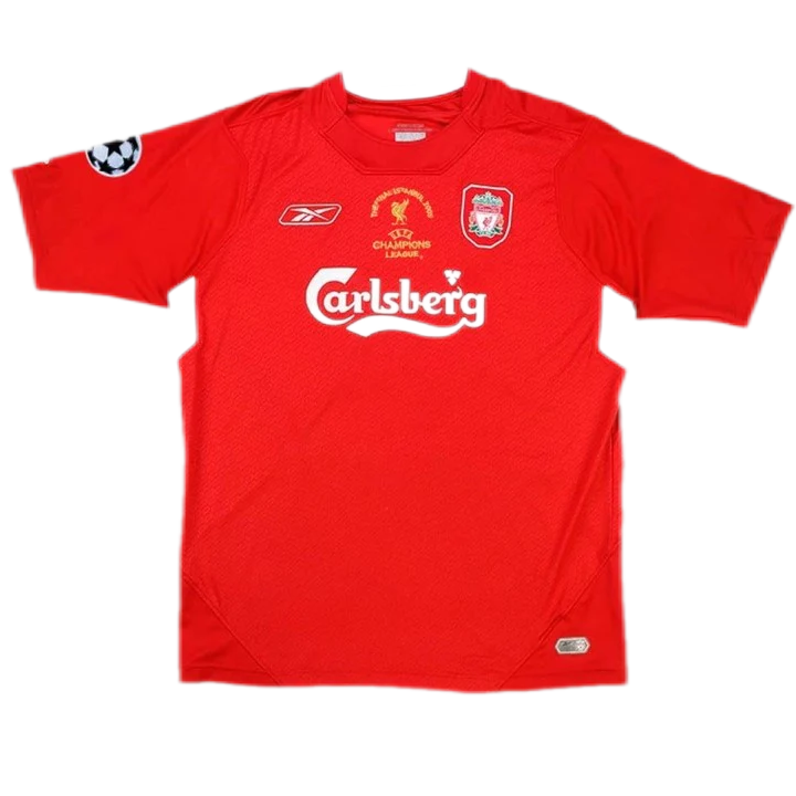 Liverpool Gerrard #8 Retro UCL Final Jersey 2005