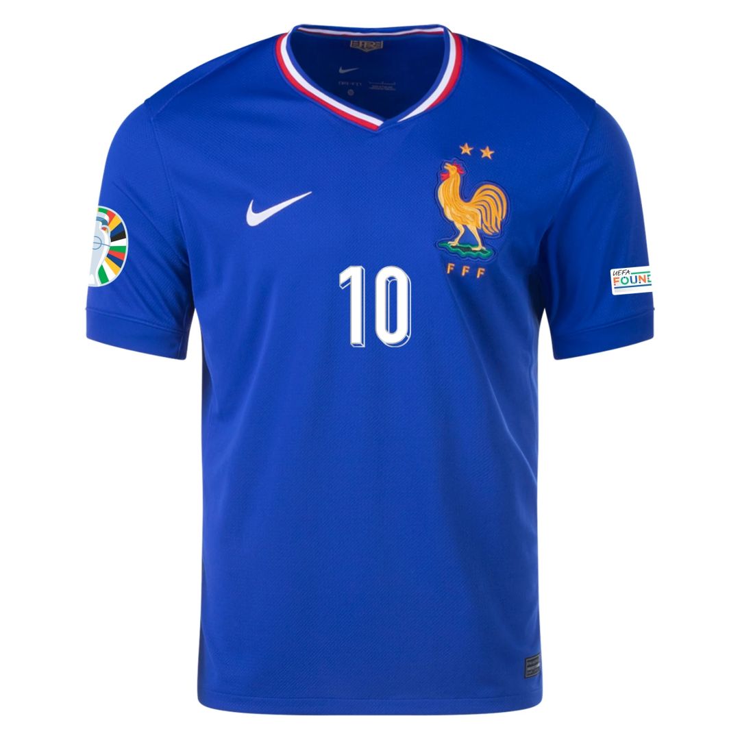 France Home Jersey Euro 2024 MBAPPE #10 GIROUD #9 GRIEZMANN #7 Soccer Apparel