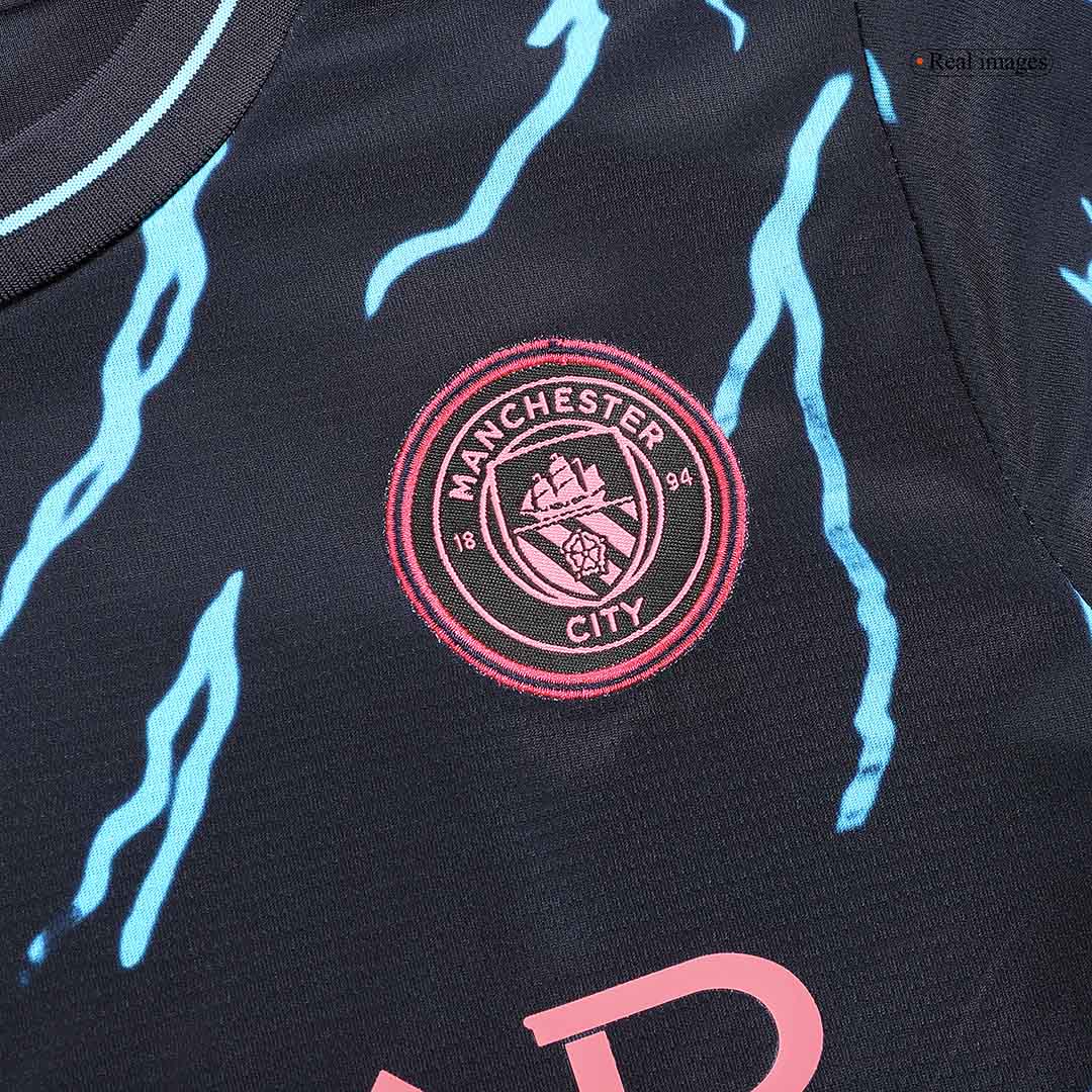 Kids Manchester City Third Away Kit Jersey+Shorts 2023/24