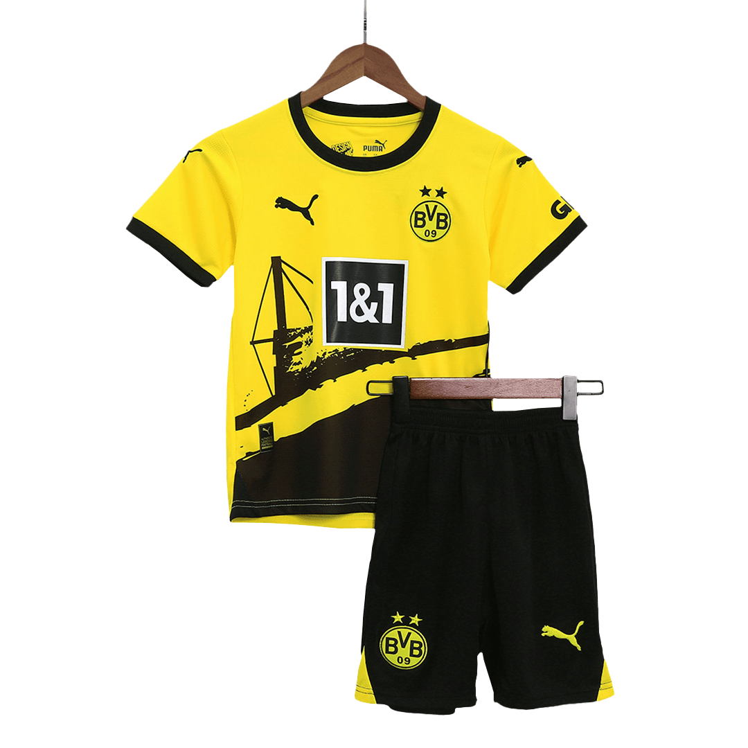 Kids Borussia Dortmund Home Whole Kit Jersey+Shorts+Socks 2023/24