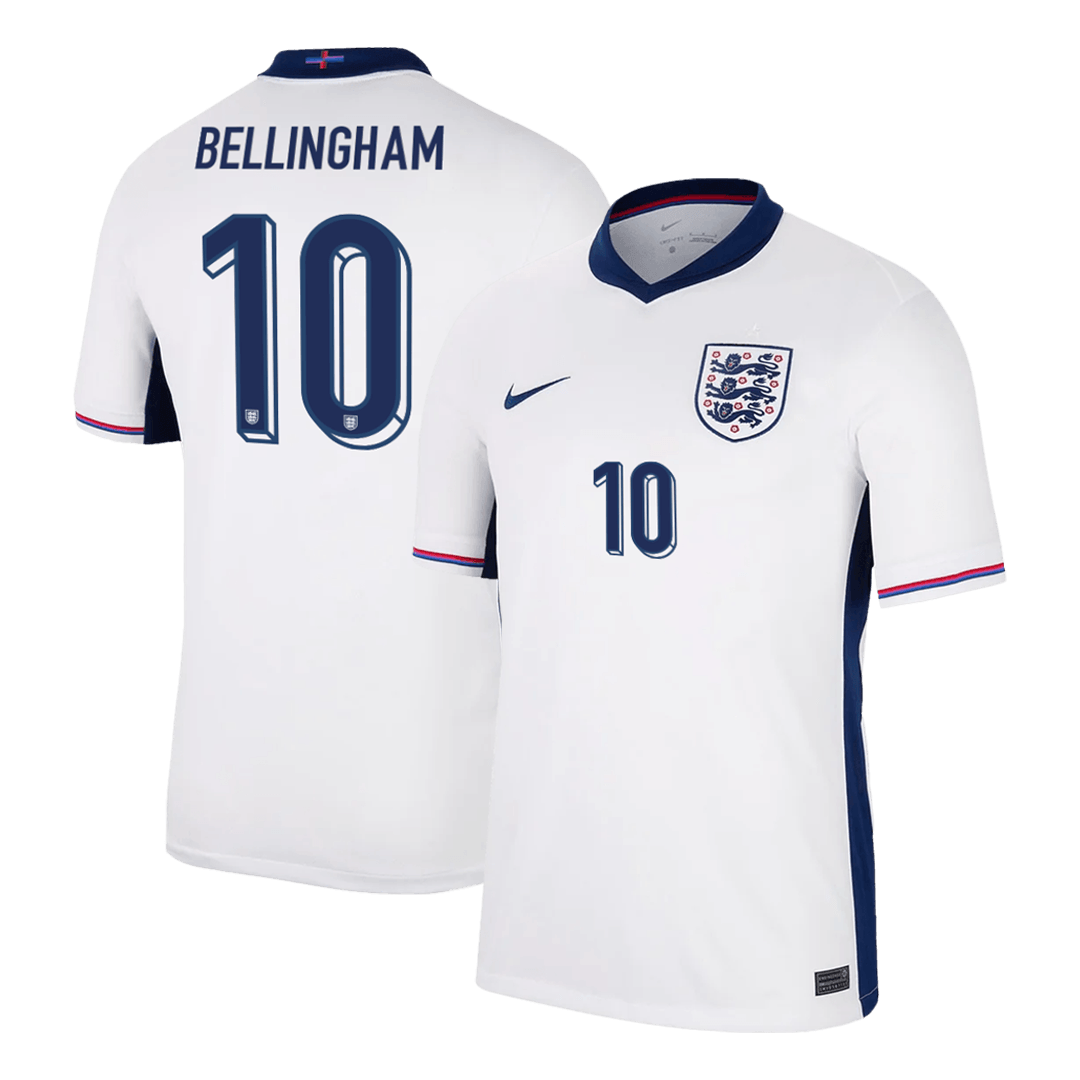 England Home Jersey EURO 2024 RICE #4 KANE #9 BELLINGHAM #10 FODEN #11