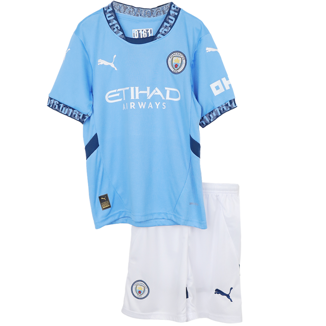 Kids Manchester City Home Jersey Kit Youth Apparels 2024/25