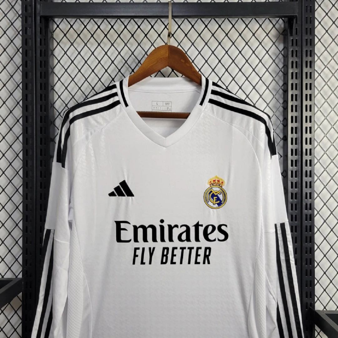 Real Madrid Home Long Sleeve Replica Jersey 2024/25