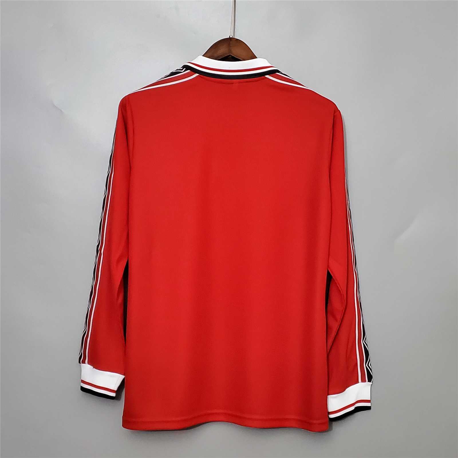 Manchester United Beckham #7 Retro Jersey Home Long Sleeve 1998/00