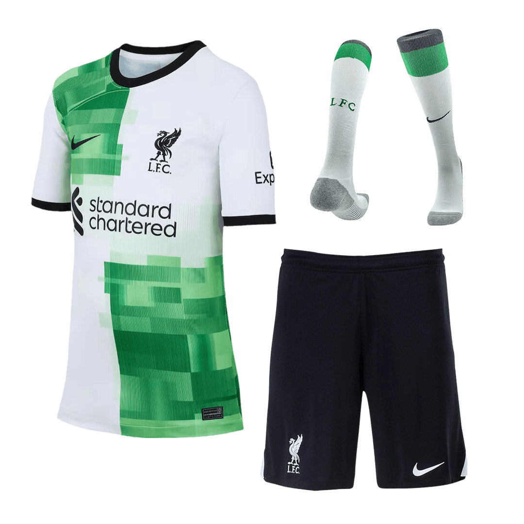 Kids Liverpool Away Whole Kit Jersey+Shorts+Socks 2023/24
