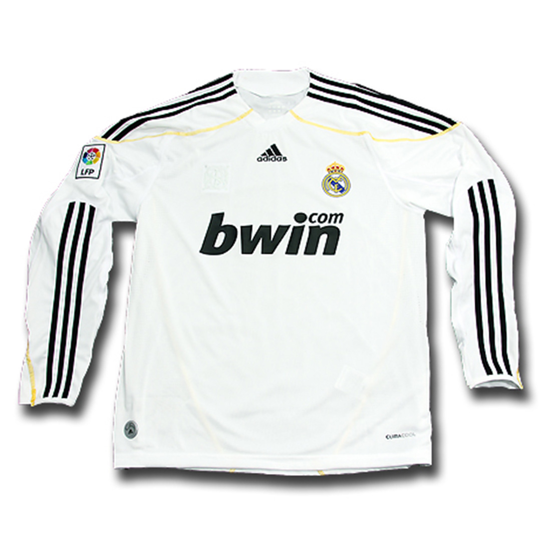 Real Madrid Retro Home Long Sleeve Jersey 2009/10