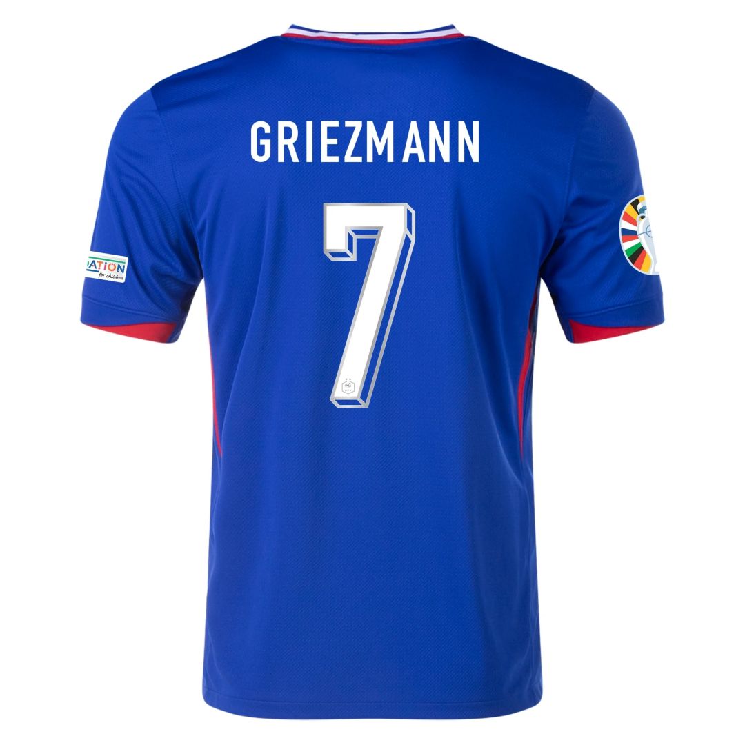 France Home Jersey Euro 2024 MBAPPE #10 GIROUD #9 GRIEZMANN #7 Soccer Apparel