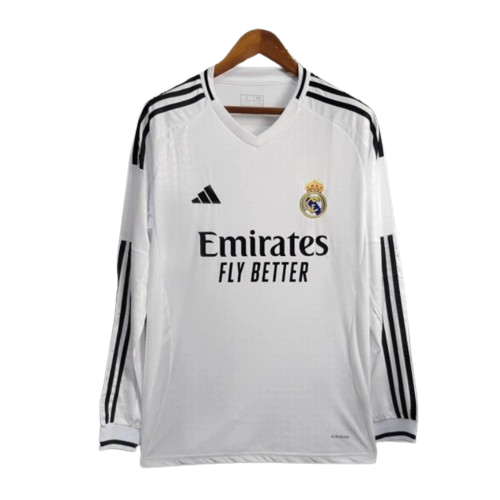 Real Madrid Home Long Sleeve Replica Jersey 2024/25