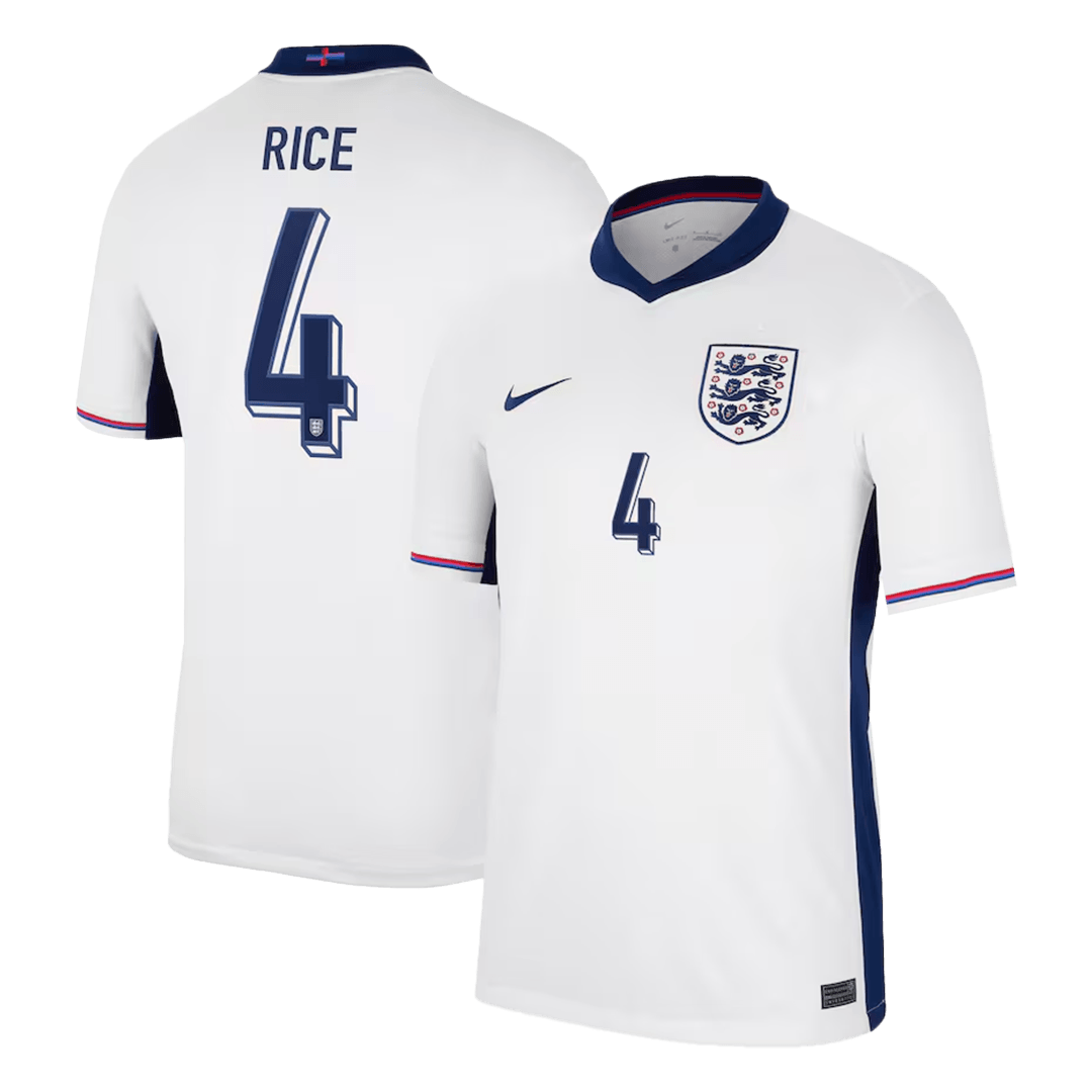 England Home Jersey EURO 2024 RICE #4 KANE #9 BELLINGHAM #10 FODEN #11