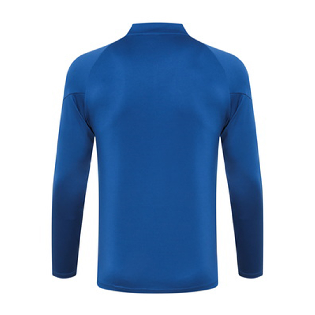 Marseille Zipper Sweatshirt Kit(Top+Pants) Blue 2023/24