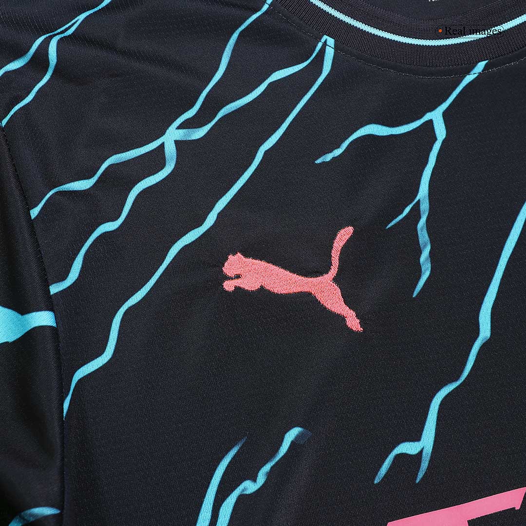 HAALAND #9 DE BRUYNE #17 J.ALVAREZ #19 FODEN #47 Manchester City Third Away Jersey 2023/24