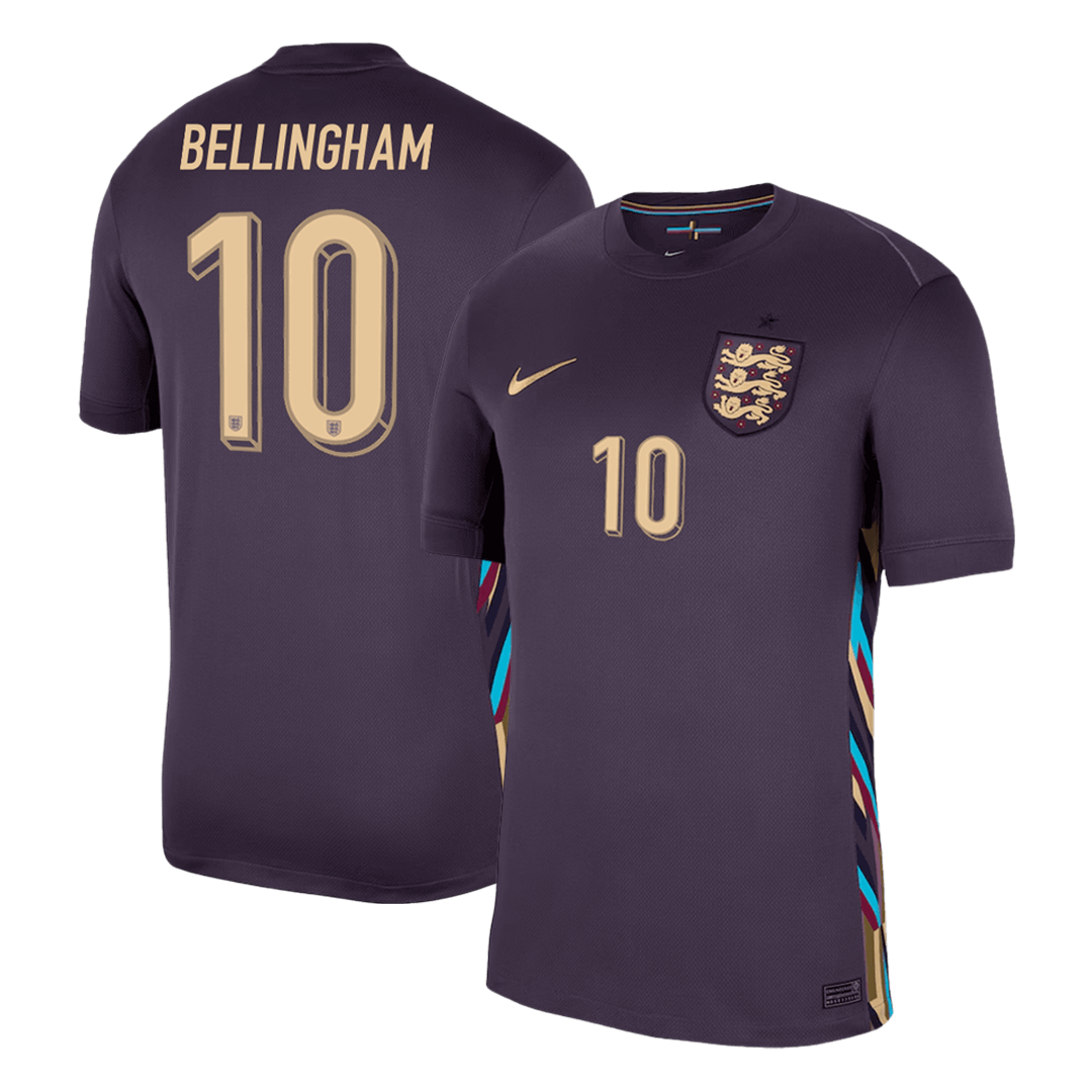 England Away Jersey EURO 2024 RICE #4 KANE #9 BELLINGHAM #10 FODEN #11