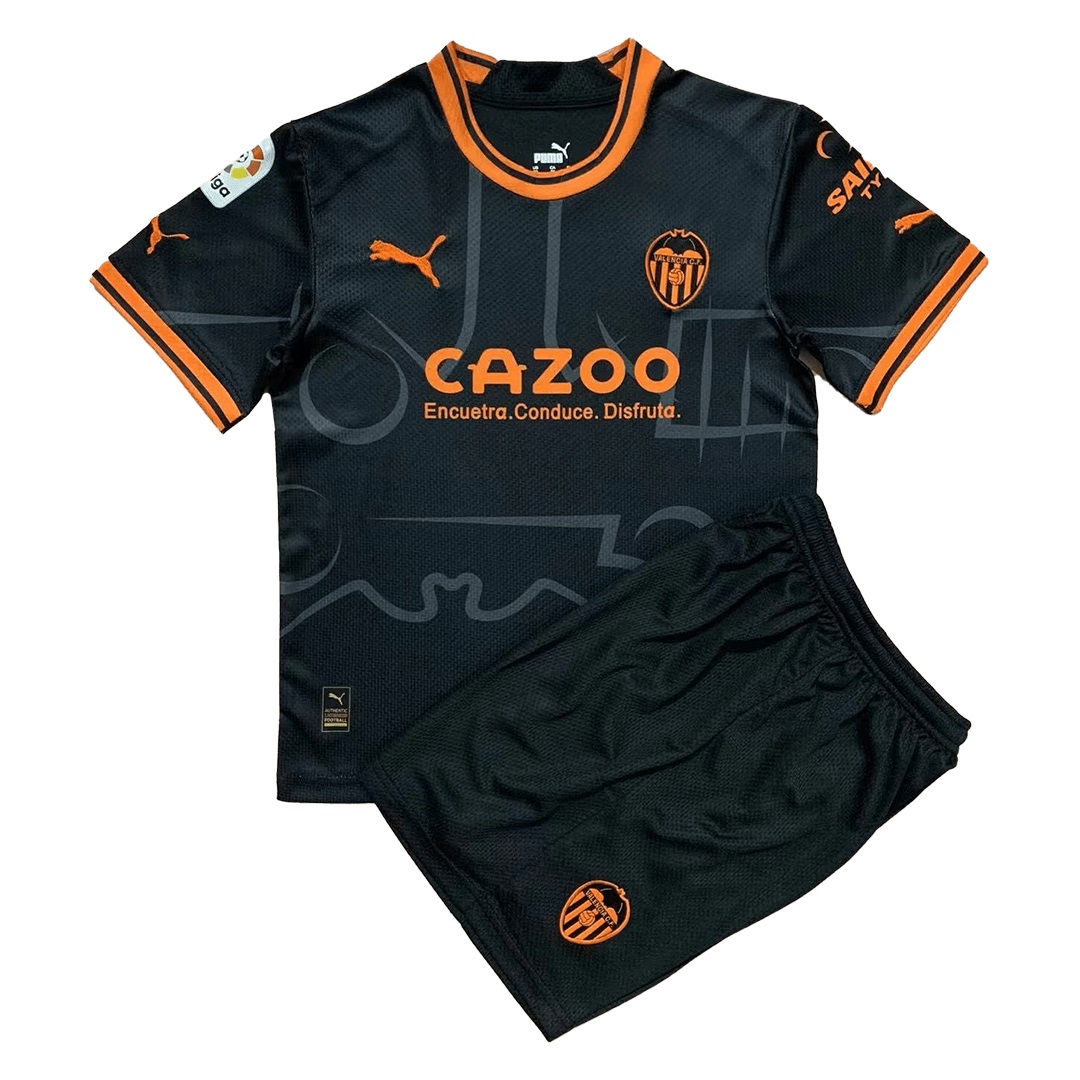 Valencia Kids Soccer Jersey Away Kit(Jersey+Shorts) Replica 2022/23