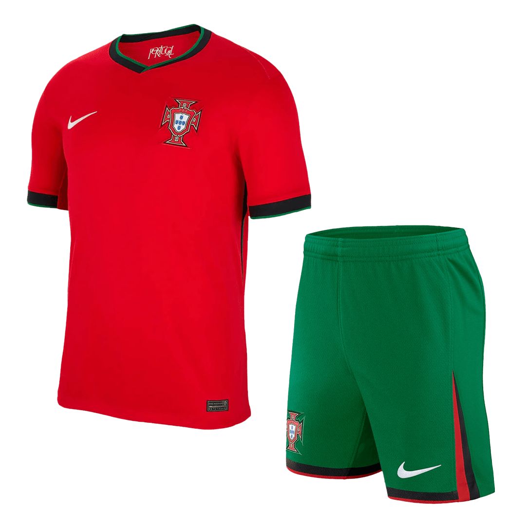 Portugal Home Whole Kit(Jersey+Shorts+Socks) Euro 2024