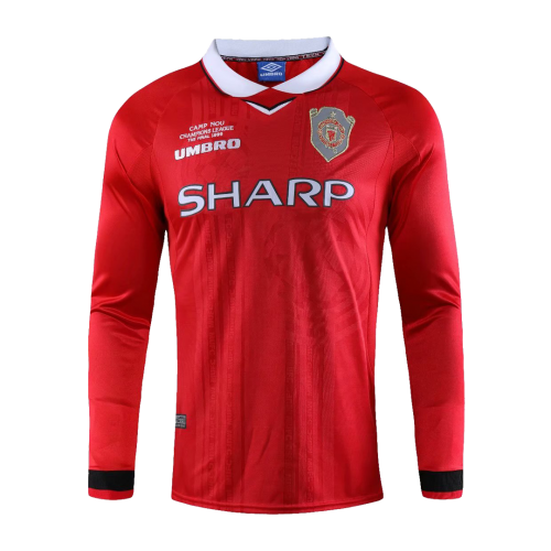 Manchester United UCL Final Retro Jersey Home Long Sleeve 1999/00