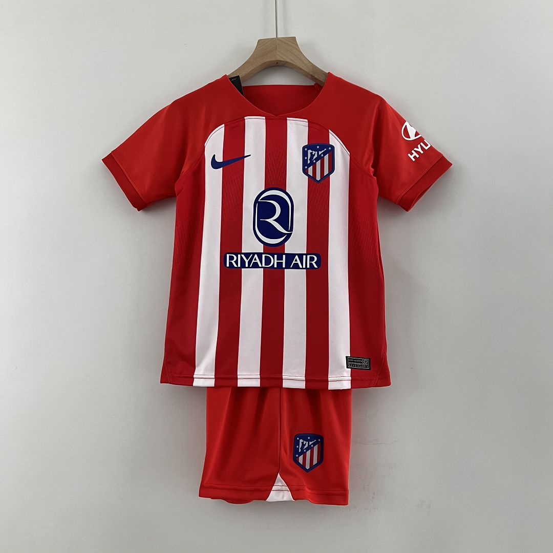 Kids Atletico Madrid Home Kit Jersey+Short 2023/24