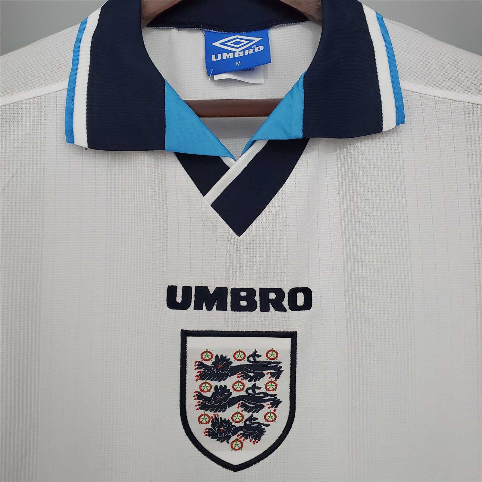 England Retro Jersey Home Replica Euro Cup 1996