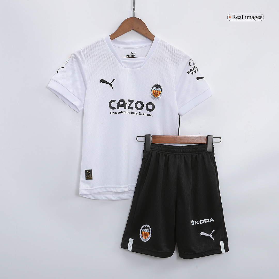 Valencia Kids Soccer Jersey Home Kit(Jersey+Shorts) Replica 2022/23