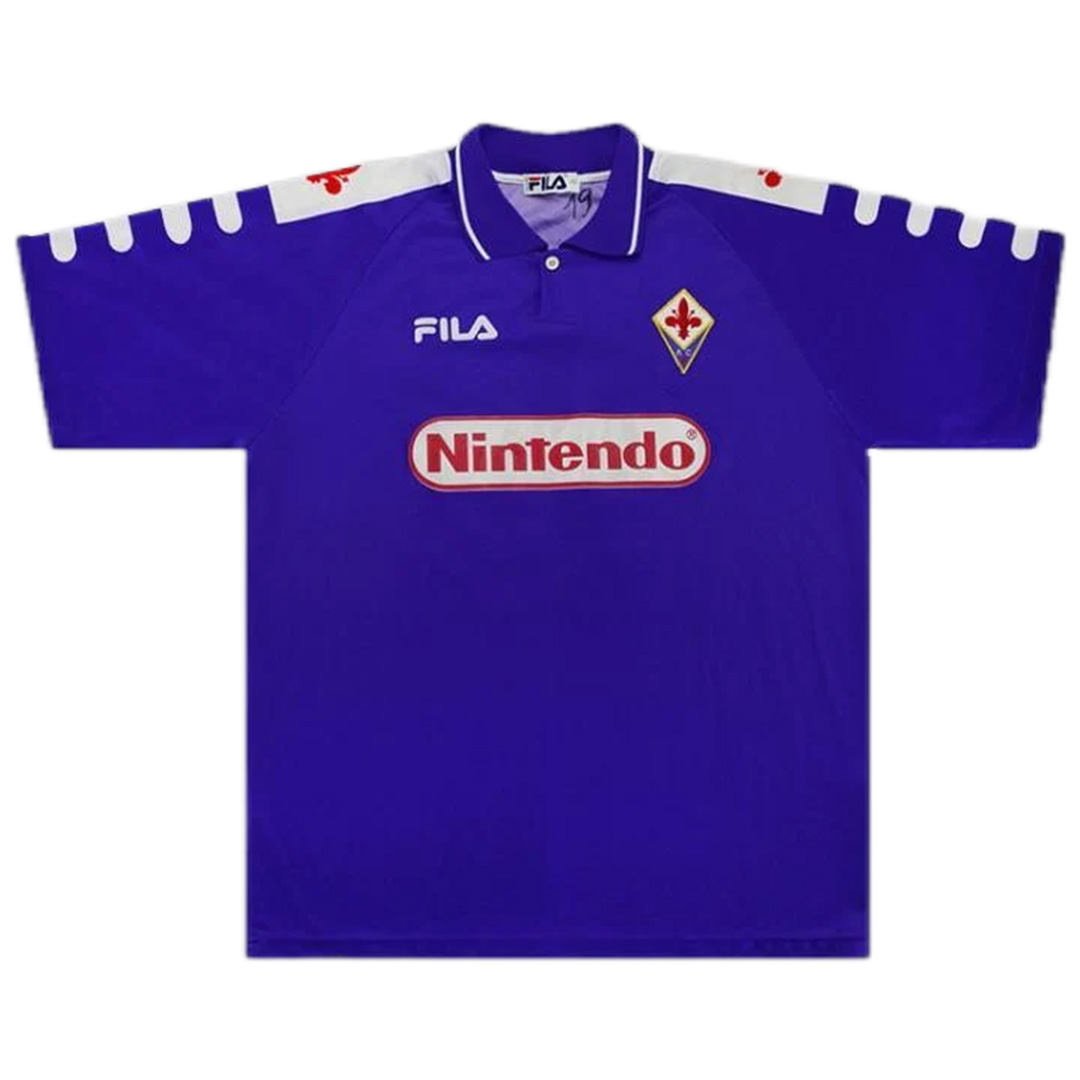 Fiorentina RUI COSTA #10 BATISTUTA #9 Retro Jersey Home 1998/99
