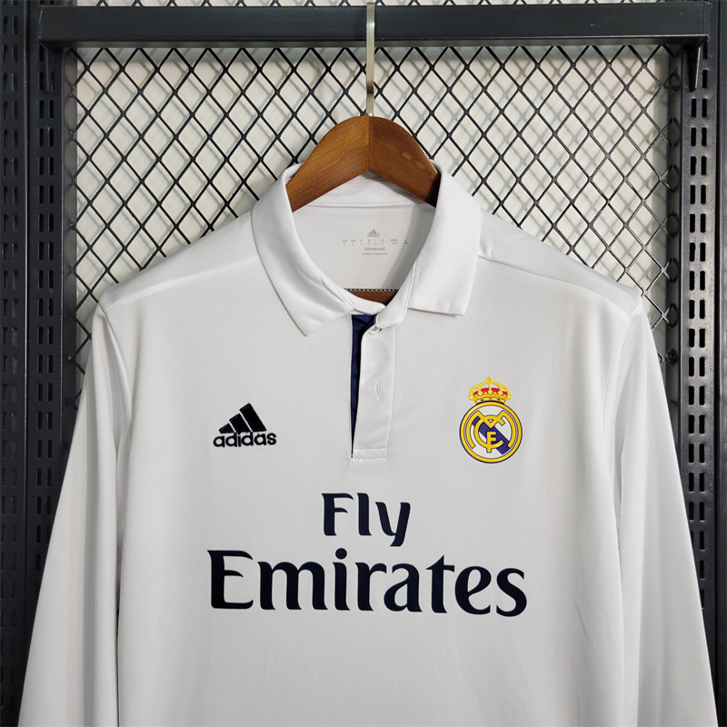 Real Madrid Retro Long Sleeve Home Jersey 2016/17