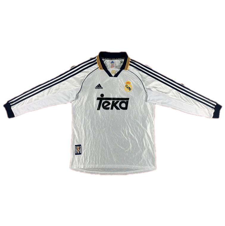 Real Madrid Retro Away Soccer Jersey Long Sleeve 1999/00
