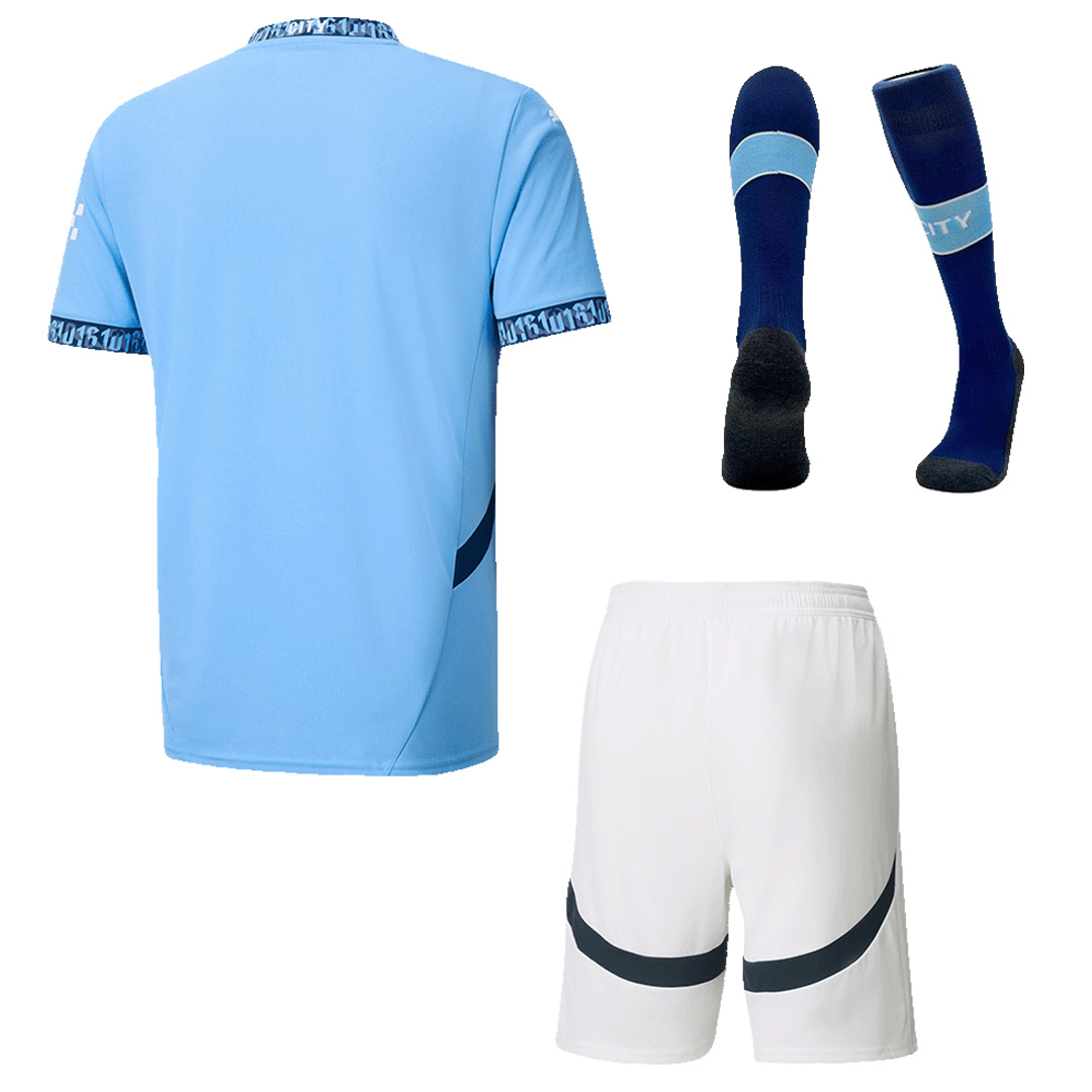 Manchester City Home Whole Kit(Jersey+Shorts+Socks) 2024/25