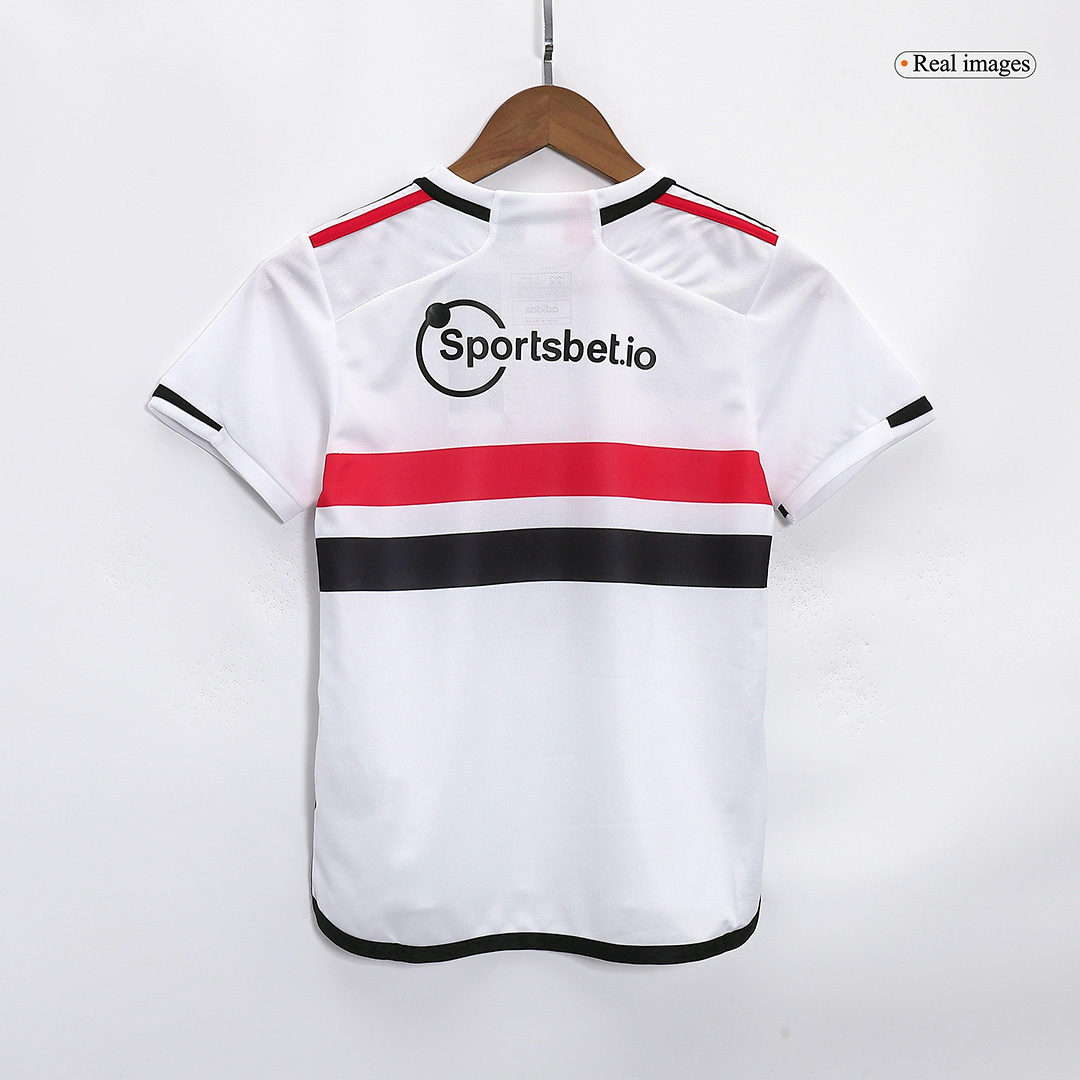 Kids Sao Paulo FC Home Jersey Kit Replica 2023/24