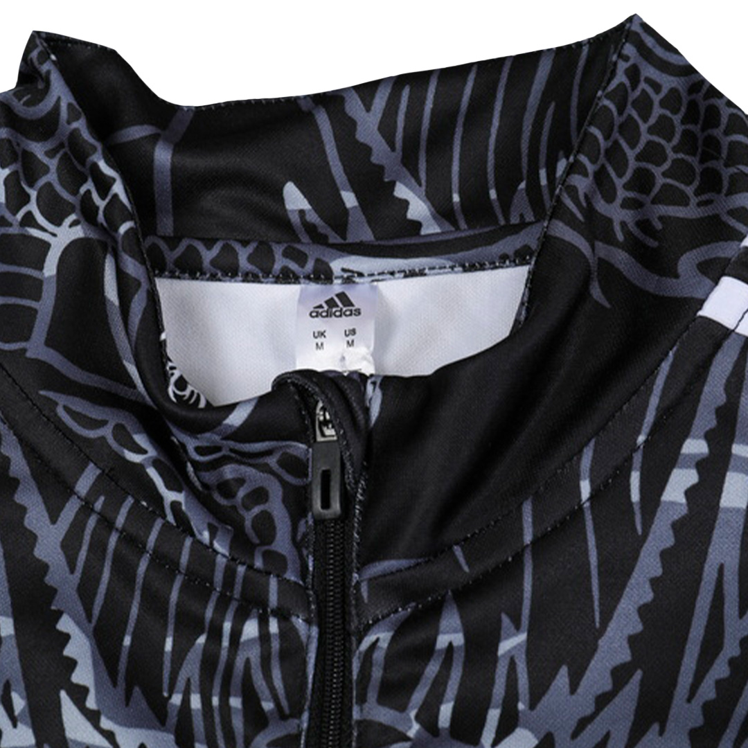 Real Madrid Zipper Sweatshirt Kit(Top+Pants) Black 2023/24