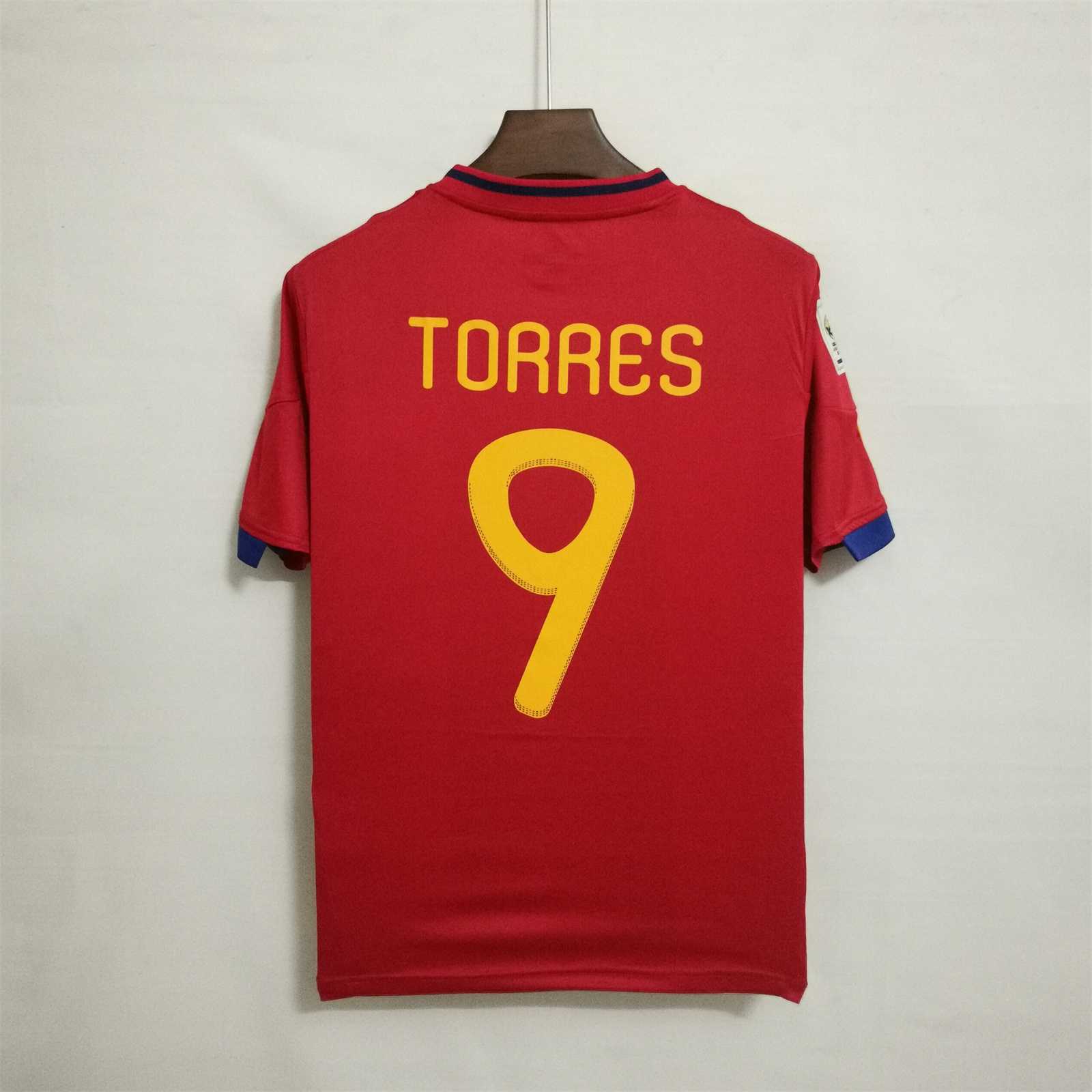 Spain Retro Jersey Home World Cup 2010